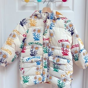 Mini Rodini hooded puffer jacket size 6-7Y